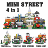 plastic toys diamond blocks street building set 1409